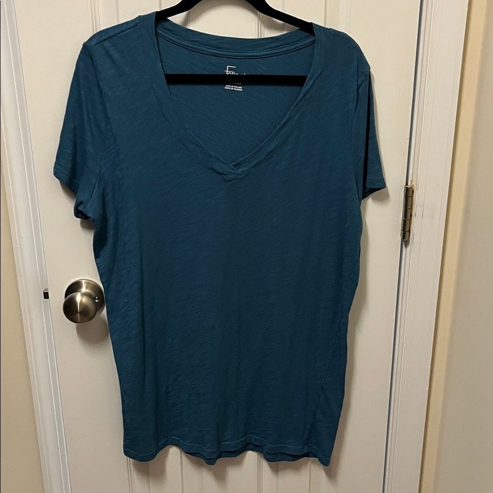 Felina Blue V-Neck Top